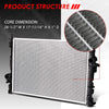 DPI 13313 OE Style Aluminum Core High Flow Radiator Replacement for 13-18 Ford Escape/Transit Connect AT/MT