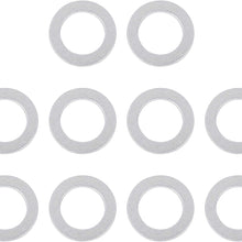 X AUTOHAUX 10pcs M14 Silver Tone Oil Drain Plug Gaskets Replacement for Honda 94109-14000