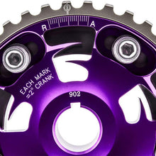 VMS RACING Adjustable Fang CAM GEAR in PURPLE Anodized Machined CNC Billet Aluminum Compatible with Honda Civic D15 D16 1.5L 1.6L SOHC 96-00 1996-2003