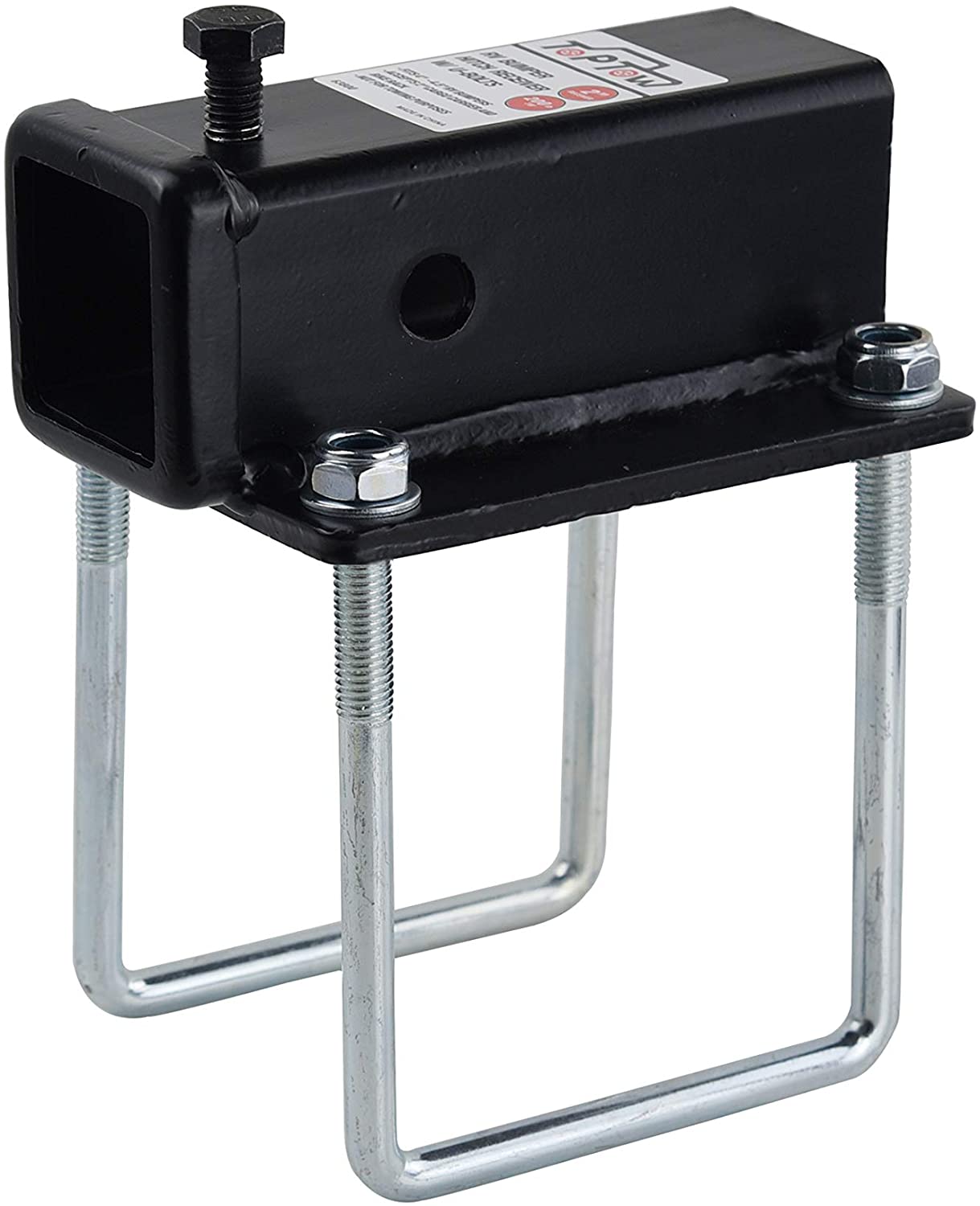 TOPTOW RV Bumper 2 inch Hitch Receiver Adapter 63800 for 4 inch X 4 inch and 4.5 inch X 4.5 inch Bumpers, Fits for Bike Racks, Cargo Carriers Camper-on