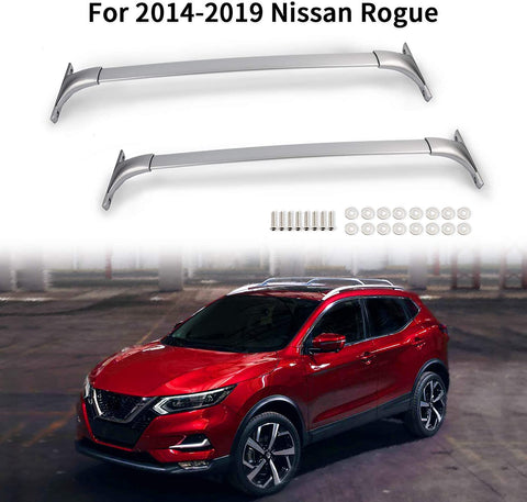 MONOKING Cross Bars Roof Racks Compatible for 2014-2019 Nissan Rogue Lightweight Aluminum Cargo Carrier Kayak Rooftop Luggage Crossbar Max Load 155 LBS