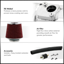 AJP Distributors Racing Chrome Cold Air Intake Cai Induction Performance System For Civic Si Fb6 Fg4 K24 2.4L 2012 2013 2014 2015 12 13 14 15