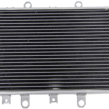 ALLOYWORKS 2 Row All Aluminum Radiator For 2007-2012 Yamaha Grizzly 550 700 YFM550 YFM700