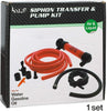 Katzco Liquid Transfer, Siphon Hand Pump - 2 Hoses, 50 x .5 Inches - for Gas, Oil, Air, Chemical Insecticides, and Other Fluids