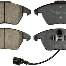 KFE KFE1107A-104 Ultra Quiet Advanced Premium Ceramic Brake Pad Front Set Compatible with: VW Jetta, Passat, Golf; Audi A3, TT