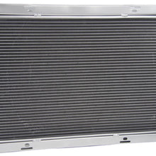 Primecooling 62MM 4 Row Core Aluminum Radiator for Mustang Ford & Mercury Continental V8 1969-73