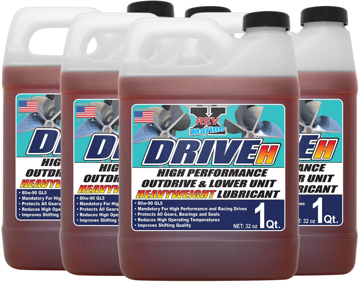REV X Drive H 80w90 Outdrive & Lower Unit Gear Oil Lube (x4)