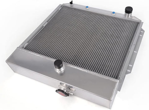 New Radiator Fit For 1953-1956 1954 1955 Replacement For Ford F100 F250 Pickup Truck L6 V8 AT/MT Aluminum Racing Radiator 2 Row