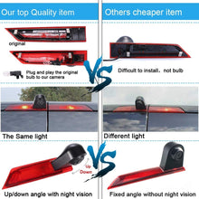 HD Third Roof Top Mount Brake Lamp Reverse Rear View Backup Camera Angle and Distance Adjustable IR Night Vision for Ford Transit Custom Transporter Business MPV SUV (Reversing Camera+7" Monitor)