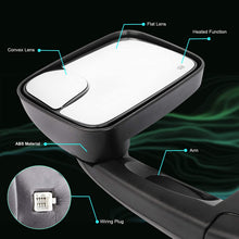 SCITOO Compatible fit for Tow Mirrors 2002-2008 for Dodge for Ram 1500 2003-2008 for Dodge for Ram 1500 2500 3500 Truck Black Power Heated