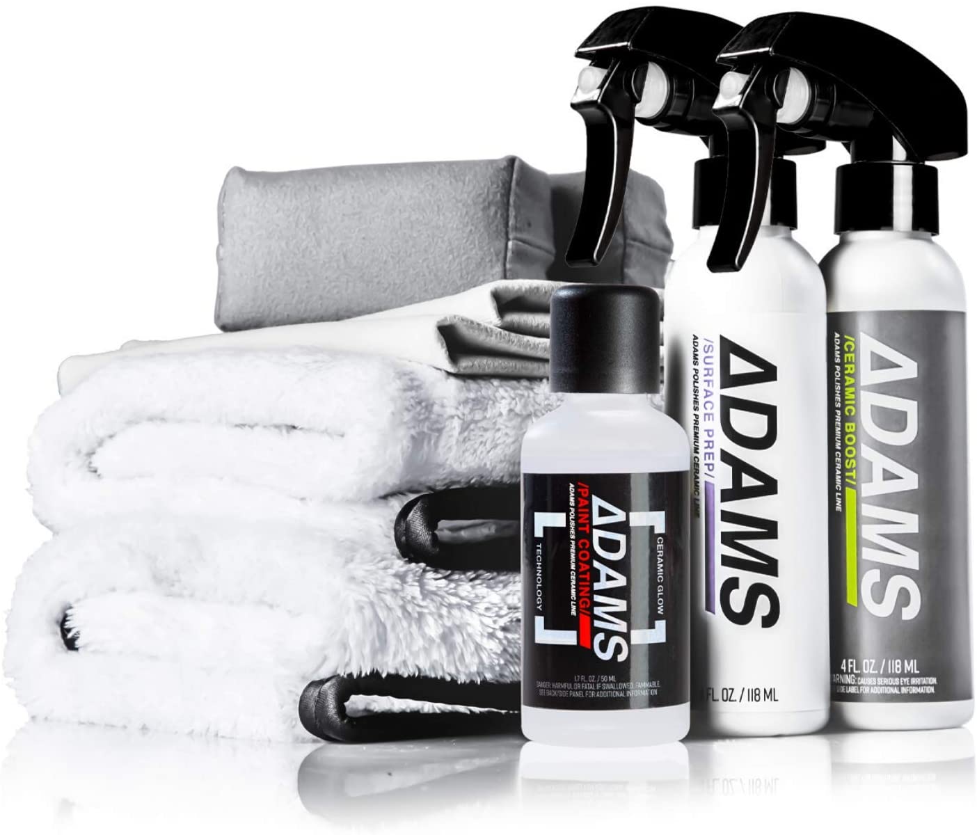 Adam's UV Ceramic Paint Coating Kit - 9H Ceramic Coating 5+ Years Of Protection | Stronger Than Car Wax | Apply After Car Wash, Clay Bar, Car Polisher | Car Detailing Kit Boat RV Motorcycle (Ceramic Paint Kit)