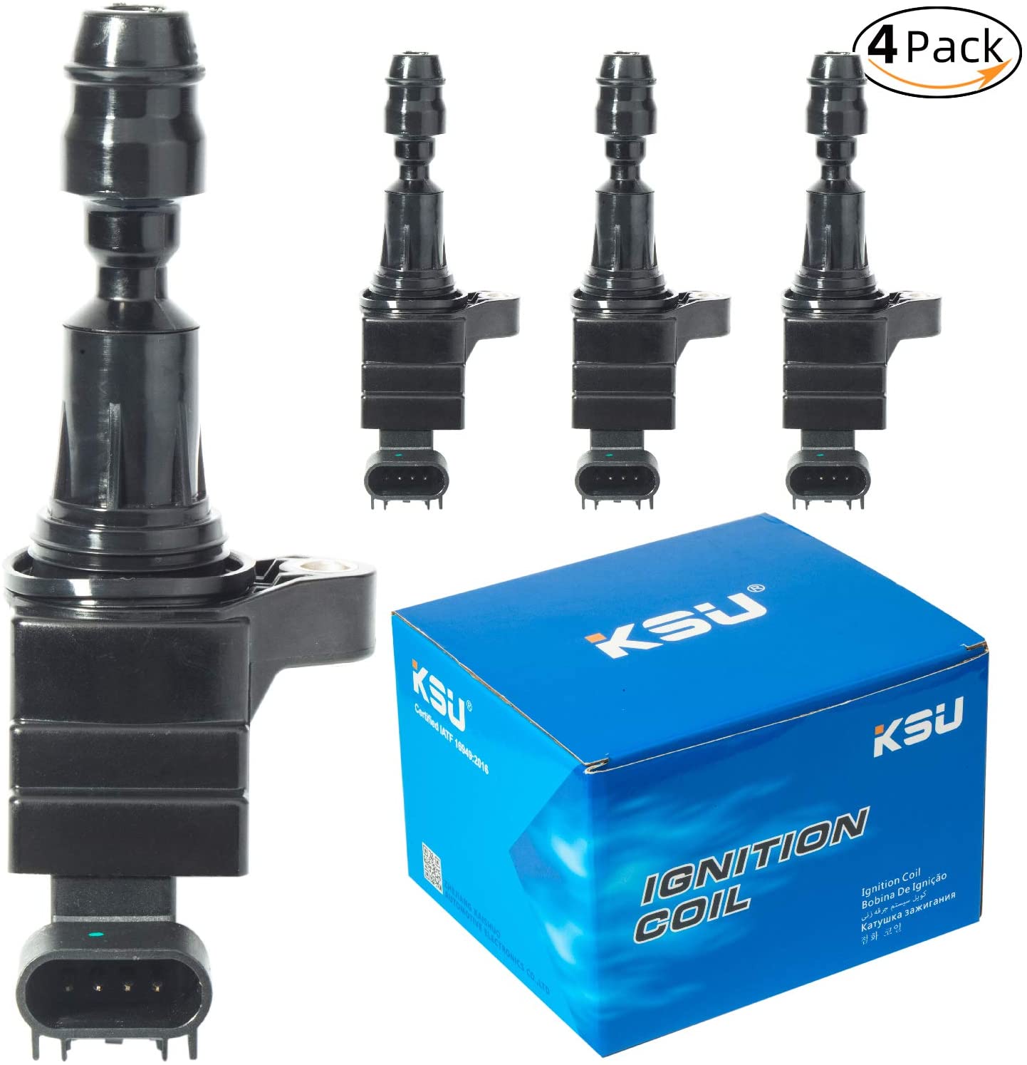 Ignition coil pack for Chevy Malibu HHR Captiva Sport Cobalt Equinox Orlando Impala Buick Regal Allure Lacrosse Verano Pontiac G4 G5 G6 Saturn Aura Sky 2.4L 2.2L 2.0L UF491(1Pack)