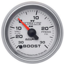 Auto Meter 4959 Ultra-Lite II 2-1/16" 30 in. Hg/30 PSI Full Sweep Electric Vacuum/Boost Gauge