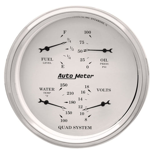 AUTO METER 1610 Old TYME White Quad Gauge