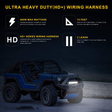 LED Light Bar Wiring Harness 14AWG, YUGUANG 3 Lead Universal Led Wiring Harness with 12V 40A Relay and Two Control Switches for Switching between Different Modes