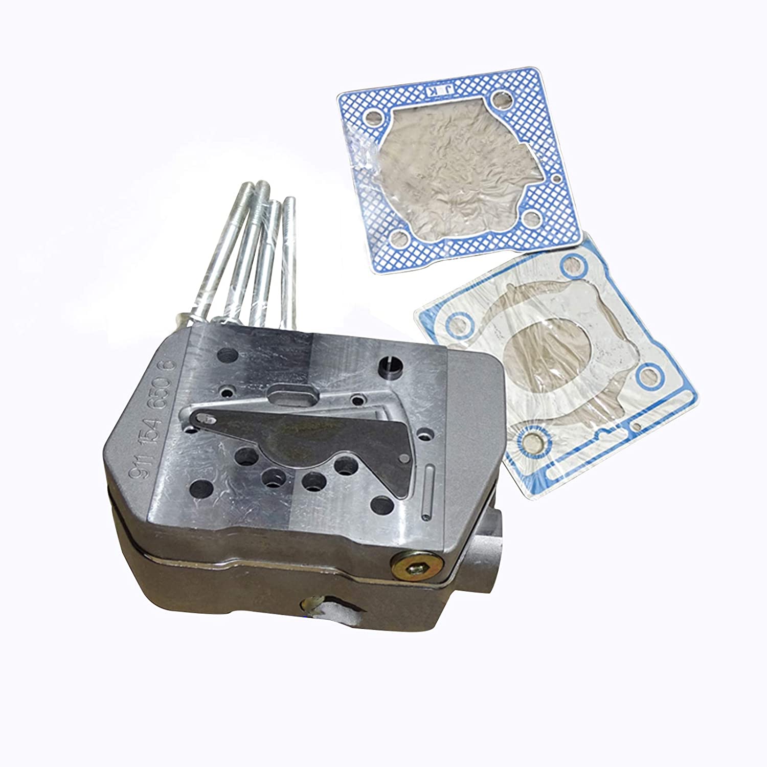 SINOCMP Air Compressor Repair Kit 4089686 4089687 9111546506 Air Compressor New Air Conditioning Compressor AC Compressor Clutch Assy for Cummins QSB6.7 Engine, 3 Month Warranty