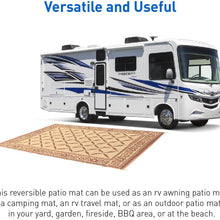 EasyGo Products Rv Camping Mats - 9'X 18' Large outdoor Patio Mat - Reversible Rv Mat - Floor Mat