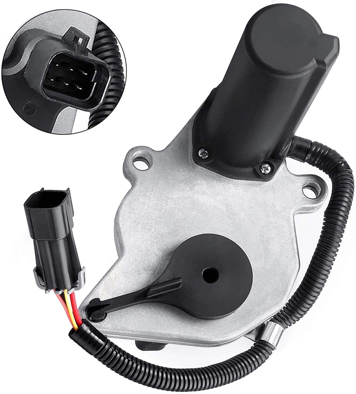 4WD Transfer Case Shift Encoder Motor 4 Pin Connector Compatible with Chevy, GMC & Cadillac Vehicles - 99 Blazer, Silverado, Suburban, Tahoe, S10, Jimmy 2000, Sierra, Sonoma Replaces 12474401, 600-901