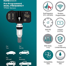MORESENSOR Combi Series 315MHz Preprogrammed TPMS Tire Pressure Sensor | Clamp-in | Compatible with Select 180+ Japanese Brand Models 42607-06020 | CX-S010L/R