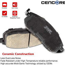 CENCORE Front Brake Disc Pad Set 4 pcs Ceramic Brake Pads Kits Compatible with Nissan Altima 2007-2013/Nissan Juke 2011-2014/Nissan Sentra 2007-2011
