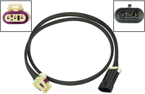 ICT Billet Wire Extension LS Gen 3 White 3-Wire CKP Crankshaft Position Sensor Connector WECKP30-36