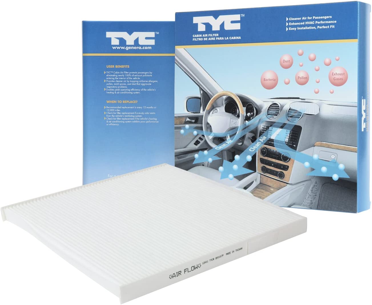 TYC 800107P Nissan Altima Replacement Cabin Air Filter