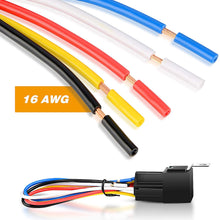 GOOACC 6 Pack Automotive Relay Harness Set 5-Pin 30/40A 12V SPDT with Interlocking Relay Socket and Harnesses,2 years Warranty