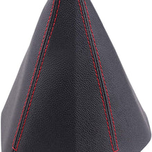 RASTP PU Leather Shift Boot Waterproof Shift Knob Dust Cove Universal for Manual/Auto with Red Stitching,Blue