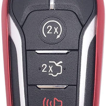 Horande Soft TPU Holder Skin Protector Key Fob Cover Case Fit for Ford Explorer Mustang F150 E F-450 Explorer Taurus Fusion Edge,Lincoln MKZ MKC MKX Key Fob (Red)