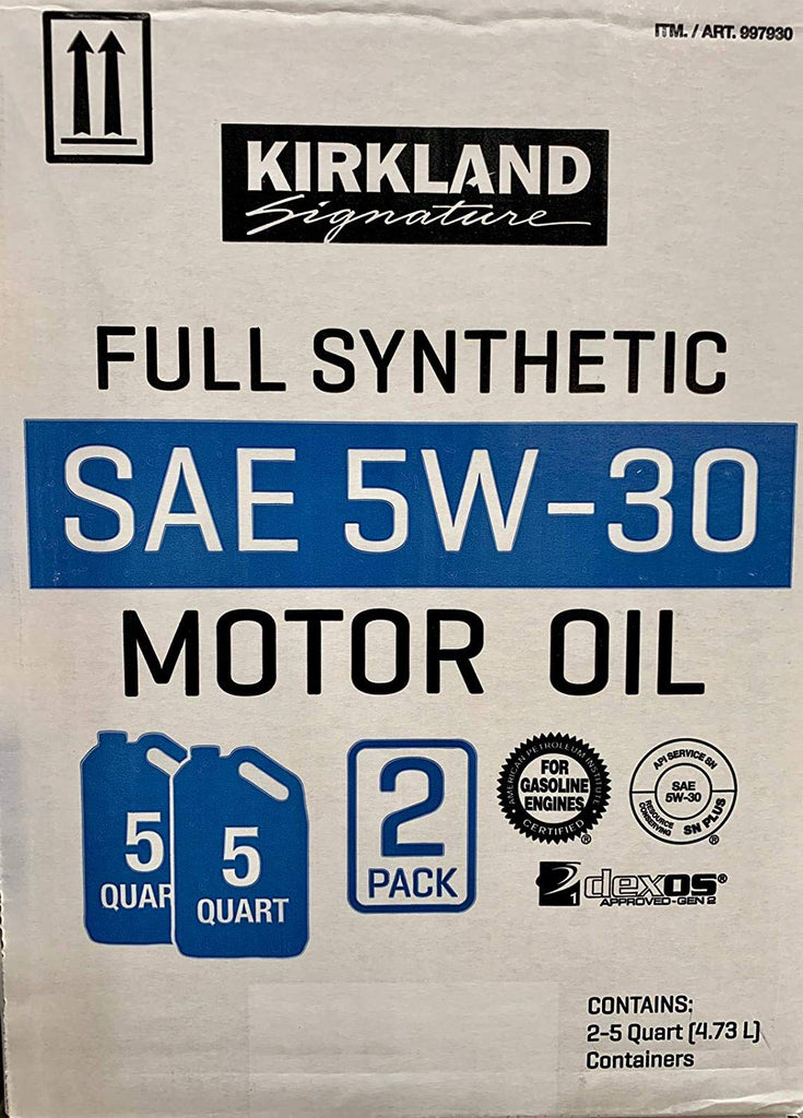 KIRKLAND SIGNATURE Full Synthetic SAE 5W30 Motor Oil 5 Quart 2 Pack