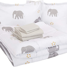 AmazonBasics Easy Care Super Soft Microfiber Kid's Bed-in-a-Bag Bedding Set - Twin, Purple Unicorns