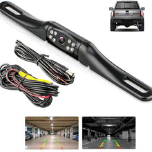 MUCH HD Car Rear View Reversing Backup Camera Automotive with Perfect Adjustable View Angle 8 LED Waterproof Lights Night Vision for Truck Car RV Bus License Plate