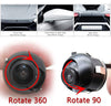 EWAY Mini Universal 360° Auto Backup Rear Front Side View Camera Rotatable Mirror Flush-Mount Metal Body Reverse Waterproof Car Safety Parking Reversing Cameras Hole Drilling