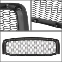 DNA Motoring GRF-OH-007-MBK-1 Matte Mesh Front Bumper Grille Girll Frame Replacement