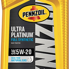 Pennzoil Ultra Platinum Full Synthetic 0W-20 Motor Oil (5-Quart, Single Pack)