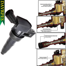 DAVRPES 4Pcs/Pack 30520-R40-007 Ignition Coils Pack For 2008-2015 Honda Accord Civic CR-V Crosstour 2013-2018 Acura ILX 2.4L L4 5C1719|E1102|52-2074|IC692|30520-R40-007|C1662|610-50159|UF-602