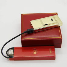 Gold Electric Arc Metal Cigarette USB Lighter Rechargeable - One Lighter w/Random Color and Design