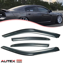 AUTEX Tape On Window Deflector Compatible with Dodge Charger 2011 2012 2013 2014 2015 2016 2017 Window Visor Shade