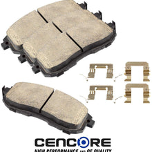 CENCORE Front Brake Disc Pad Set 4 pcs Ceramic Brake Pads Kits Compatible with Nissan Altima 2007-2013/Nissan Juke 2011-2014/Nissan Sentra 2007-2011