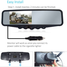 Wireless Backup Camera System, IP69K Waterproof Wireless License Plate Rear View Camera, Night Vision and 4.3’’ Wireless Mirror Monitor for Cars, Trailer, RV, Pickup Trucks, Cargo Vans, etc.