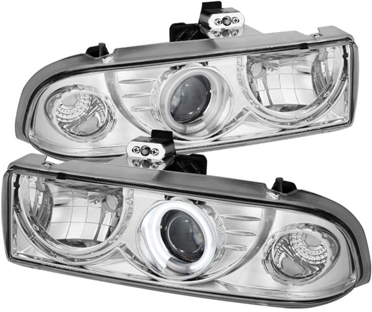 Spyder Auto PRO-YD-CS1098-CCFL-C Chevy S10/Chevy Blazer Chrome CCFL Projector Headlight (Chrome)
