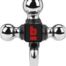 bROK Products 32968 2" Shank Tri-Ball Mount with Chrome Hook, Black Powdercoat