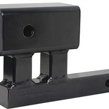 MaxxHaul 80875 1-1/4" to 2" Hitch Adapter With 4" Rise and 3-3/8" Drop - For Class I and Class II Receivers