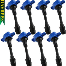DAVRPES 8Pcs UF510 Ignition Coils Packs For 2004-2006 Infiniti QX56 5.6L-V8, 2005-2006 Armada 5.6L-V8, 2004 Pathfinder, 2004-2007 Titan 5.6L-V8 Replace# C1483|22448-7S015|E1010|52-1802