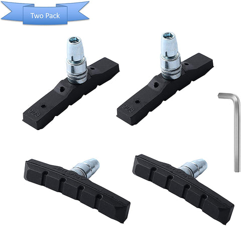 RUJOI Bike Brake Set,Mountain Bike V-Brake Type with Brake Knot for Mountain Bike, Road Bike Black (2 Pack)