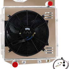 ALLOYWORKS 3 Row Aluminum Radiator+Shroud Fan+Relay For 1965 1966 Ford Mustang Conversion 5.0L V8 AT/MT PRO
