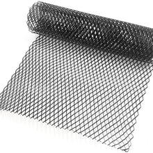 uxcell 40x13 Inch Car Grille Mesh Aluminum Alloy Sheet Grid Universal Bumper Rhombic Hole 10x20mm Black