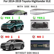 MONOKING Roof Rack Cross Bars Compatible with 2014-2019 Toyota Highlander XLE SE Limited, Aluminum ABS Luggage Crossbar Carrier Canoe Bike Kayak Cargo Rooftop 155 LBS Max Load