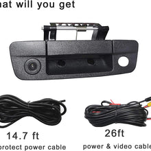 Weivision Tailgaters Replacement Black Tailgate Backup Reverse Handle Camera for Dodge Ram 1500 2009-2017 for Universal RCA Monitors