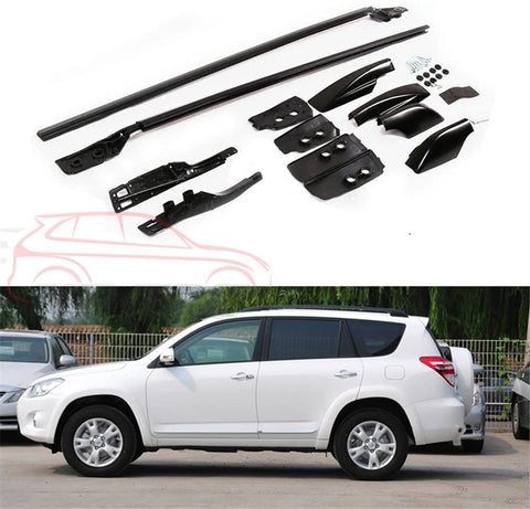 Fit for Toyota RAV4 RAV 4 2009-2012 2 Pcs Aluminium Roof Rail Roof Rack Side Rail Bar - Black
